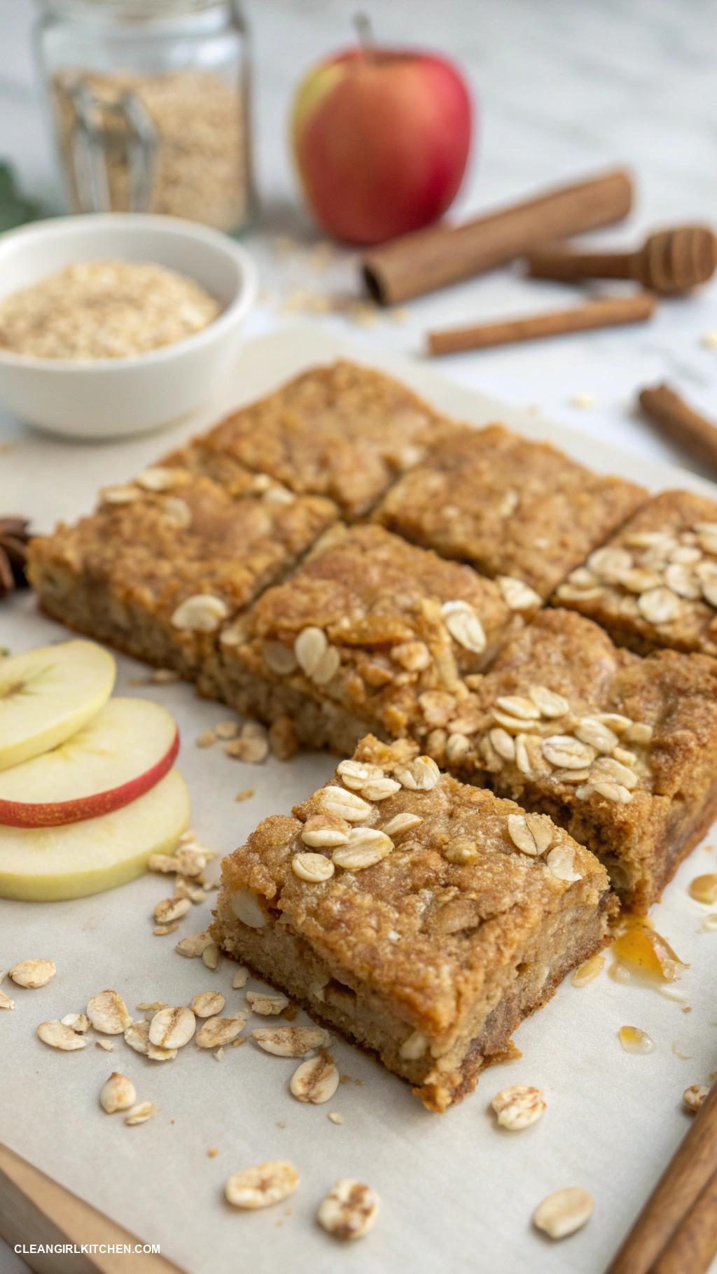 healthy baking recipes Applesauce Oatmeal Bars