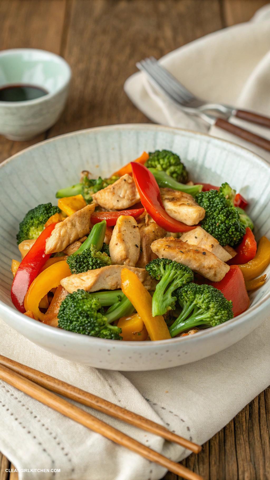 healthy chicken recipes Chicken Stir Fry with Bell Peppers and Broccoli