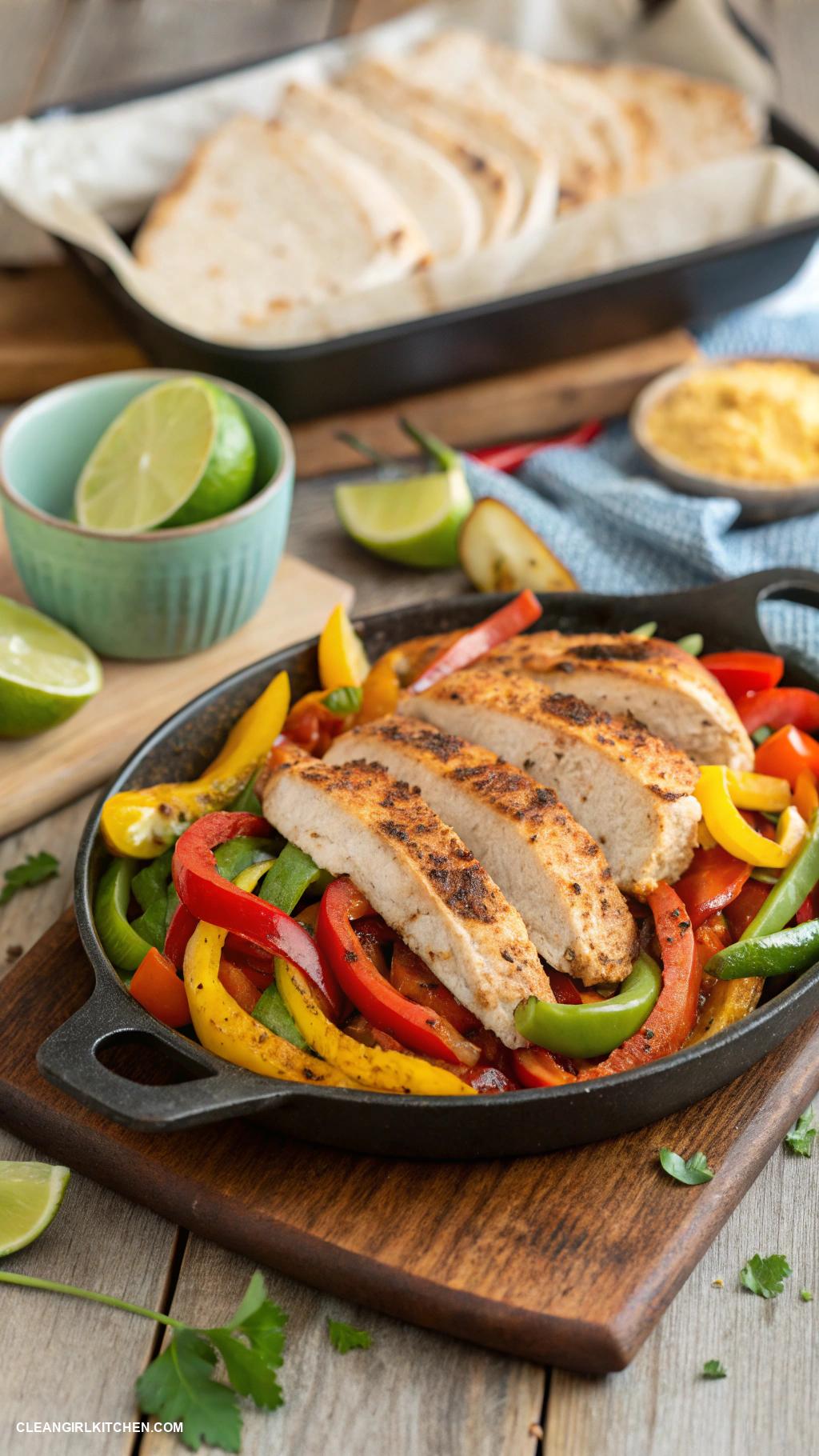 healthy chicken recipes Oven Baked Chicken Fajitas