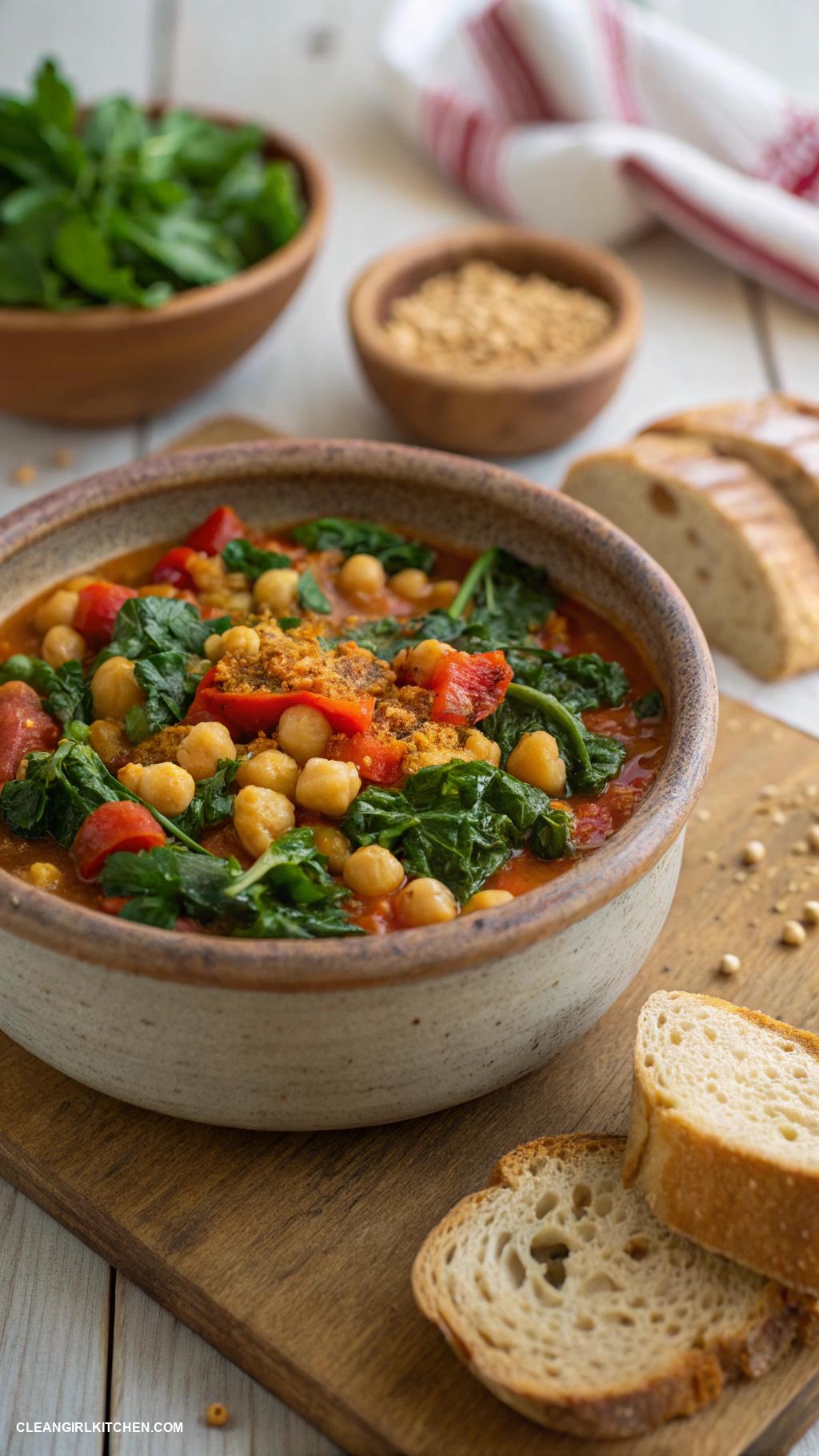 healthy foods Chickpea and Spinach Stew
