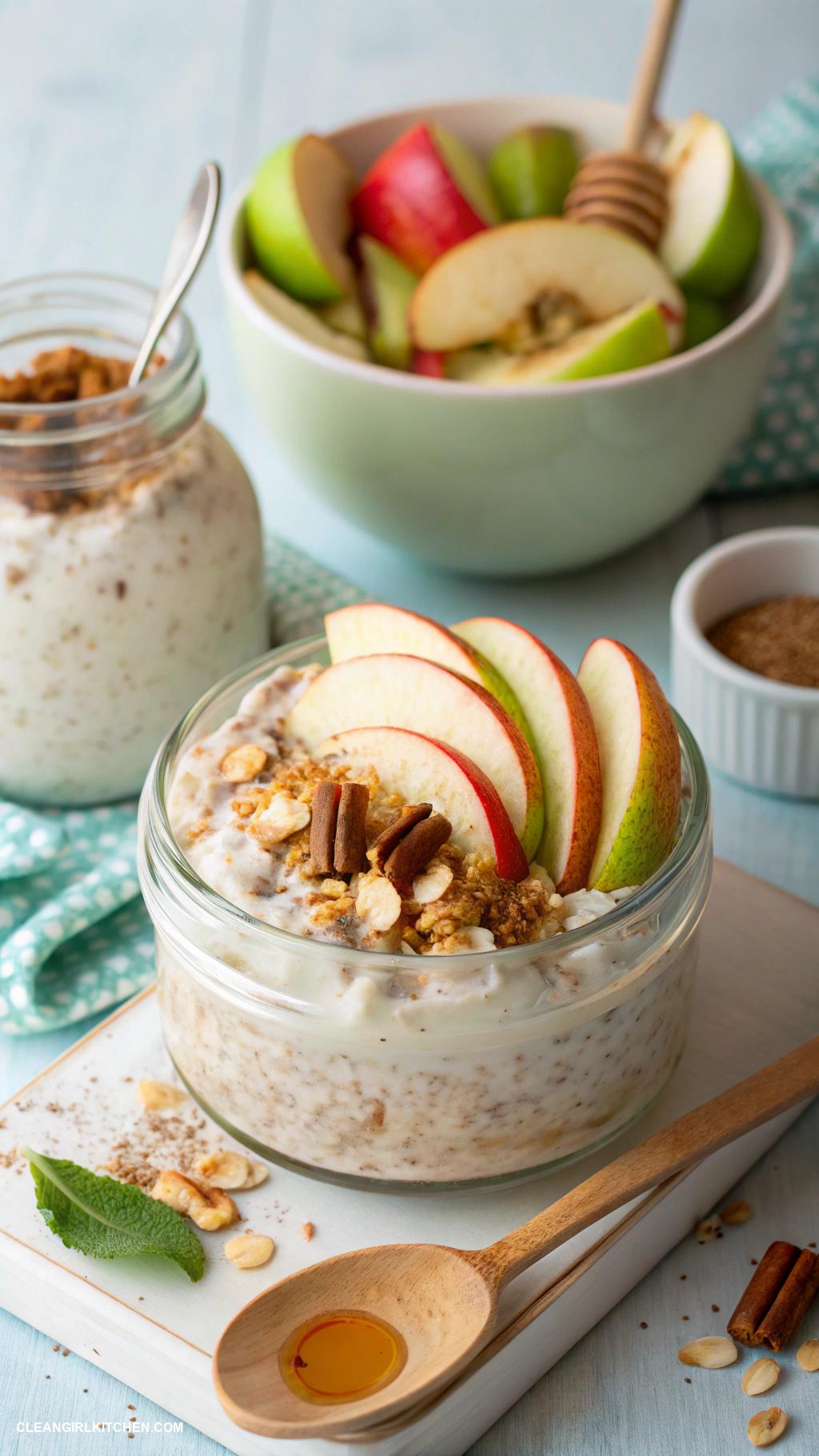 healthy fruit recipes Apple Cinnamon Overnight Oats