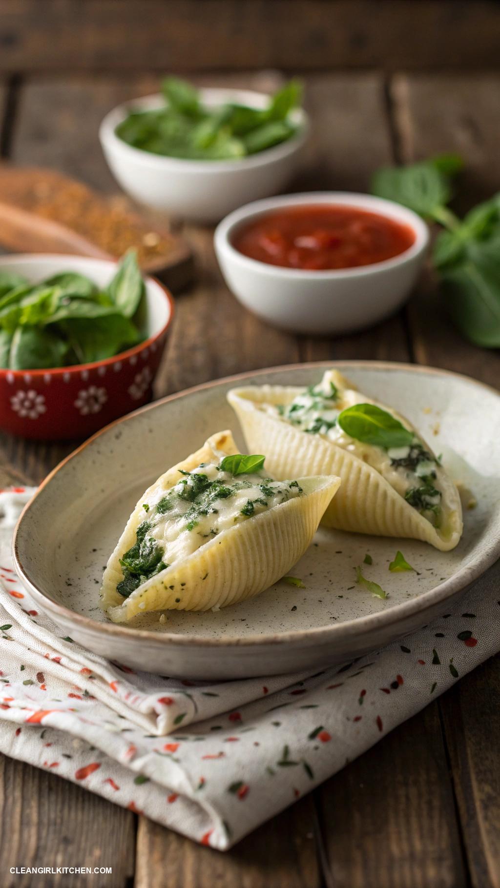 healthy pasta recipes Whole Wheat Spinach and Ricotta Stuffed Shells