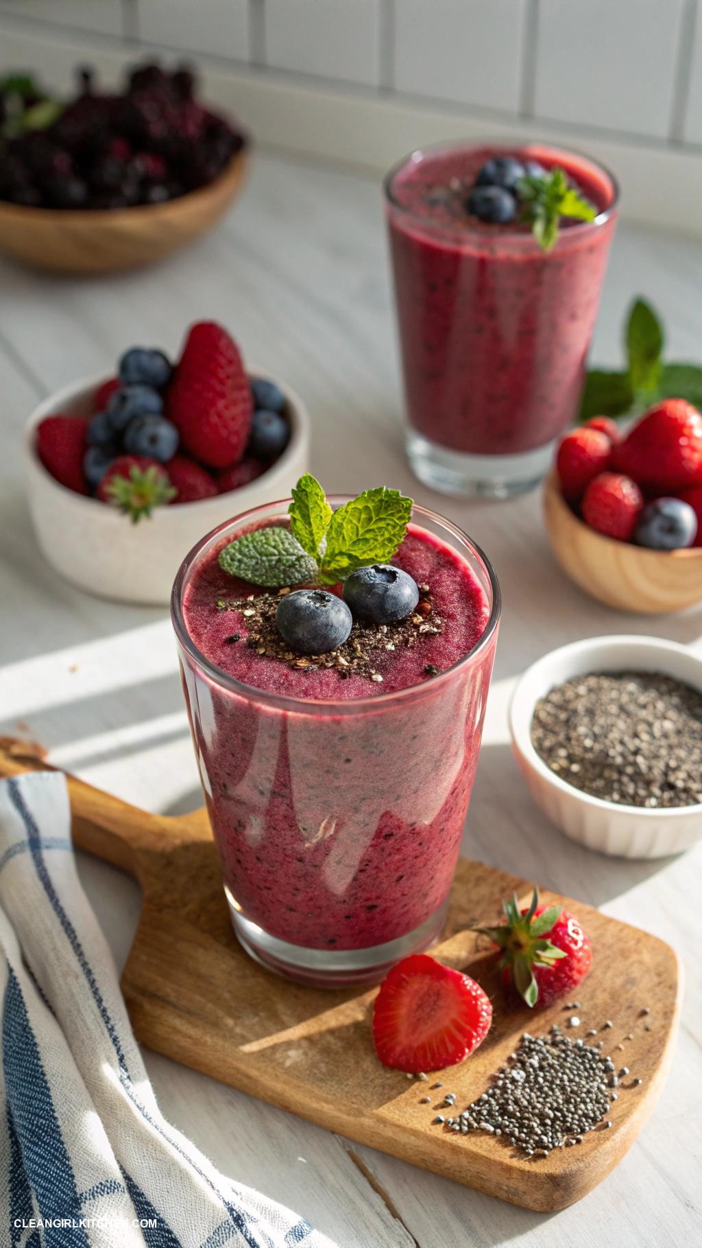 healthy smoothie recipes Beet and Berry Detox Smoothie