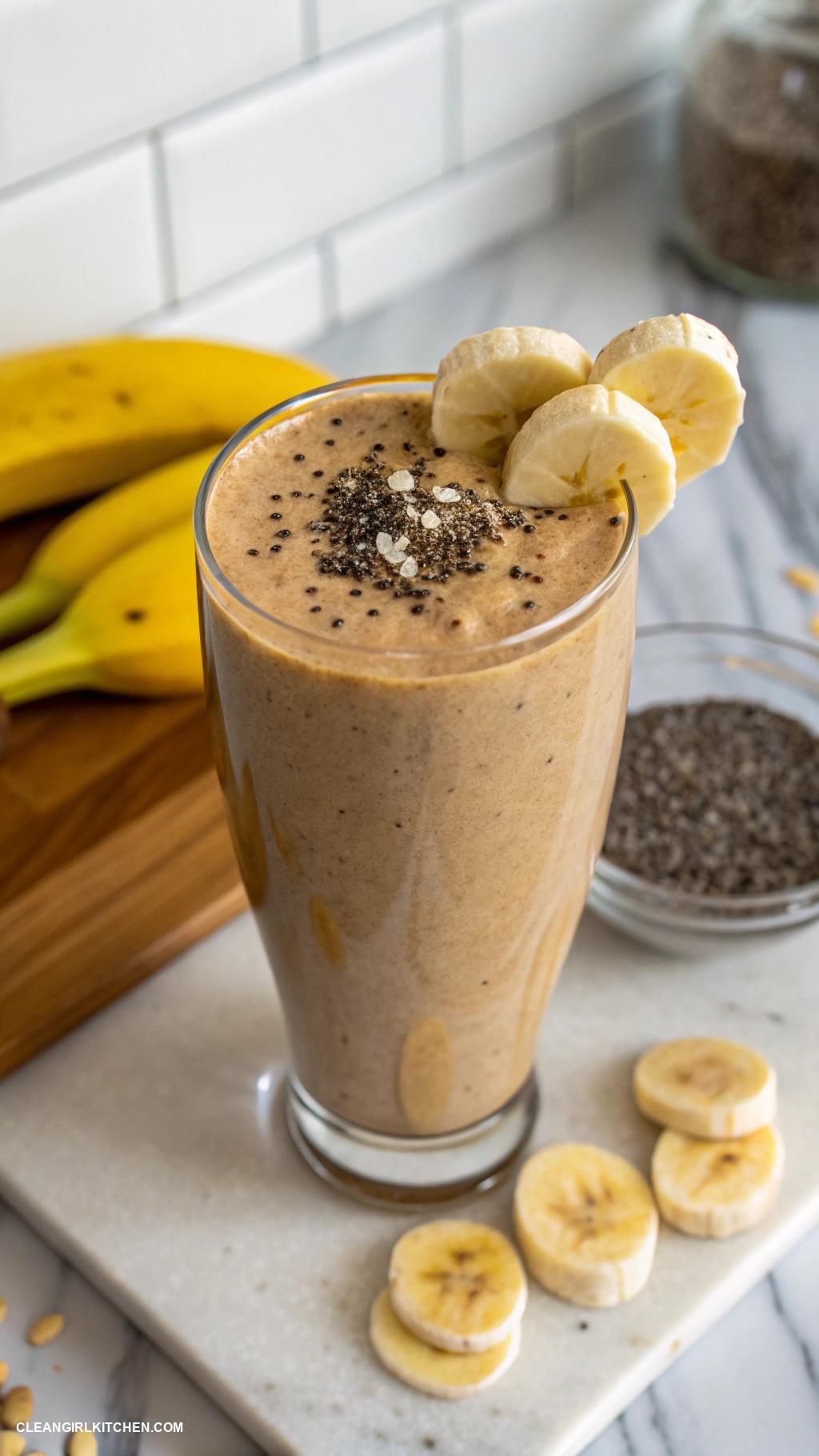 healthy smoothie recipes Protein Packed Peanut Butter Banana Smoothie Combine banana peanut butter protein powder and unsweetened almond milk