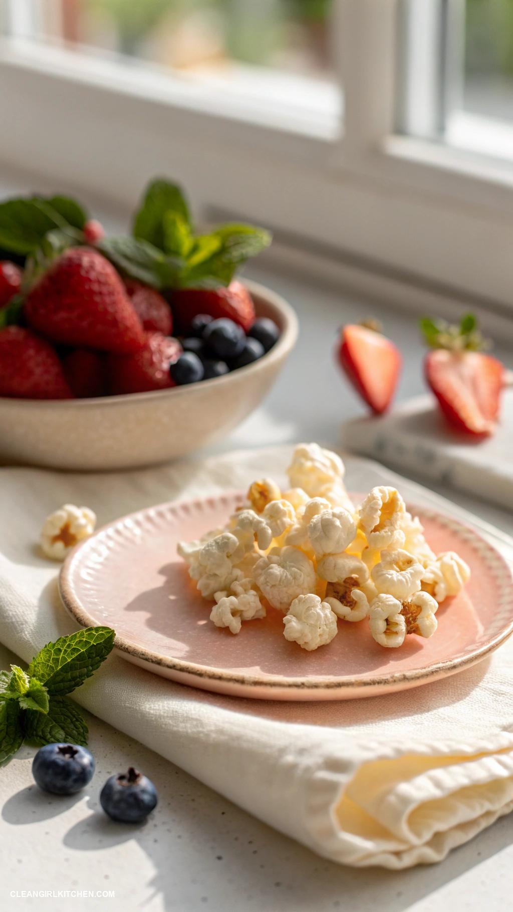 healthy snacks Air popped popcorn