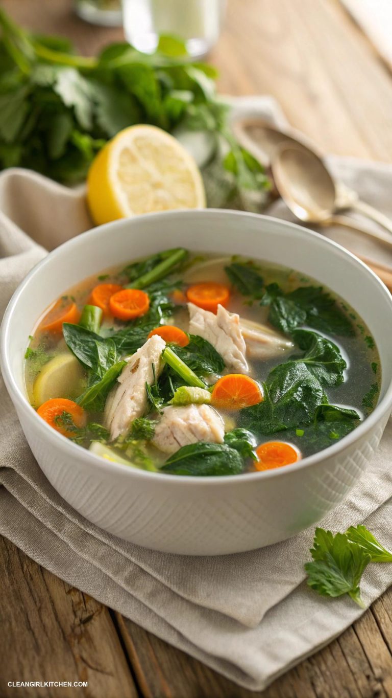 healthy soup recipes Chicken and Spinach Soup