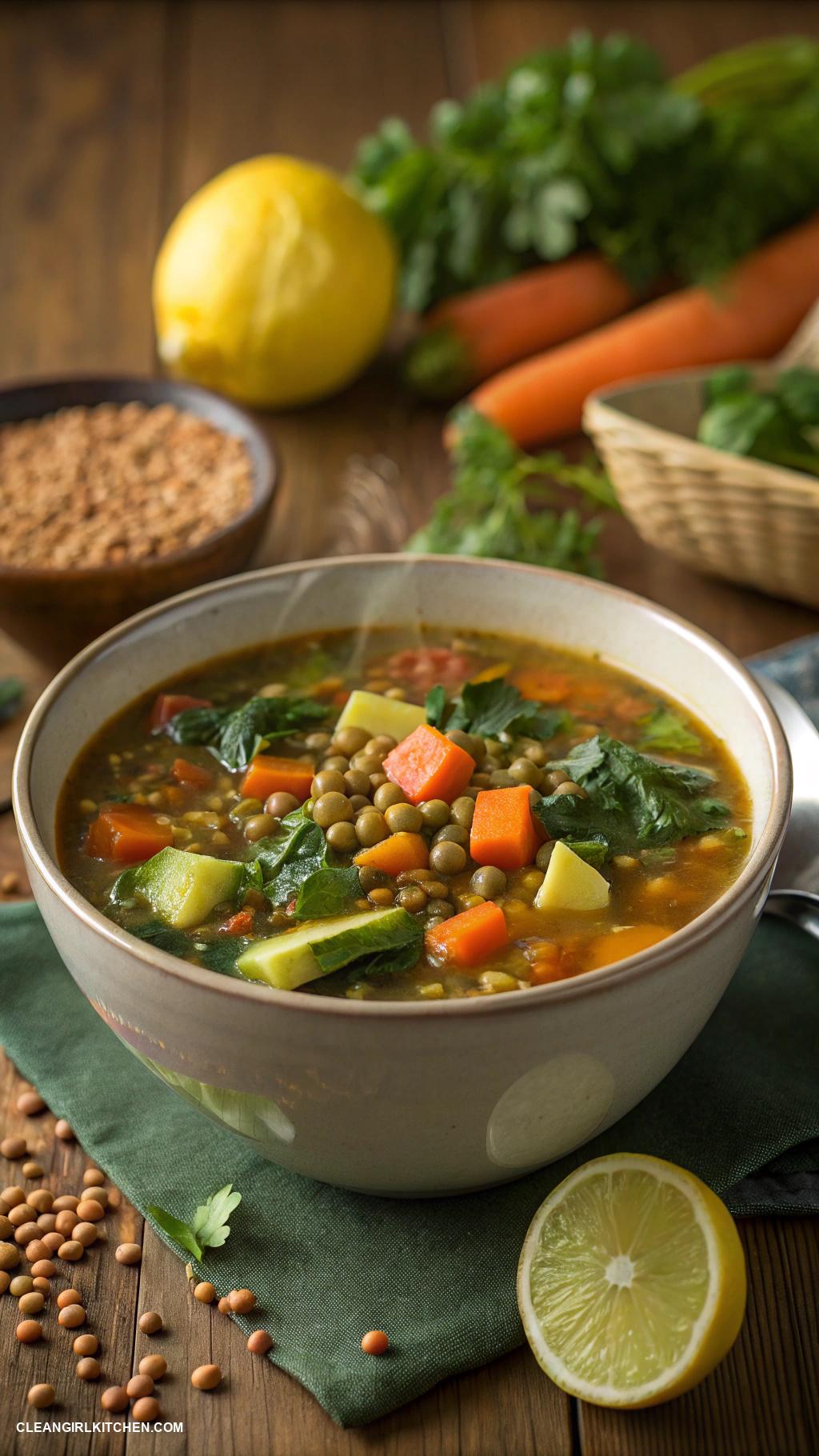 healthy soup recipes Lentil Vegetable Soup