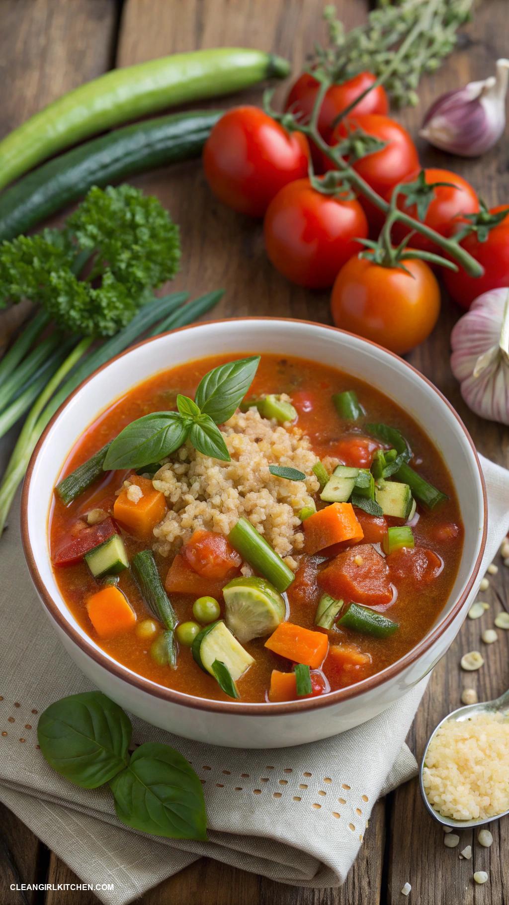 healthy soup recipes Minestrone Soup with Quinoa