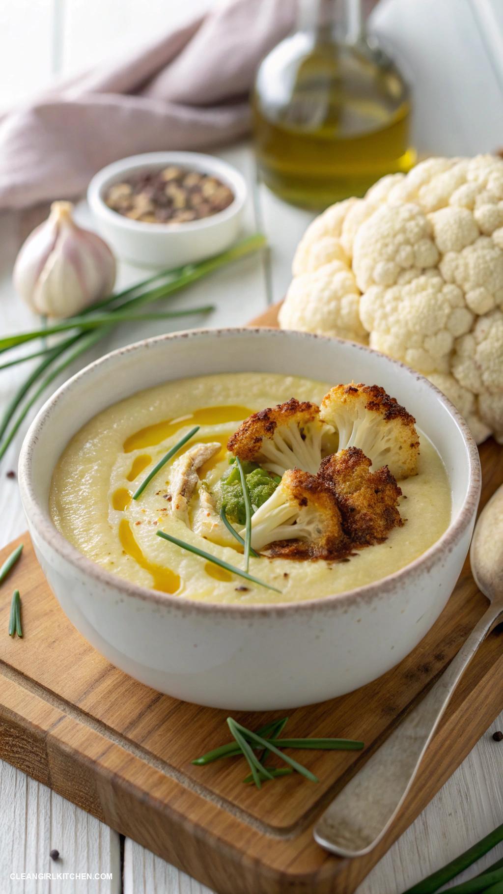 healthy soup recipes Roasted Cauliflower Soup
