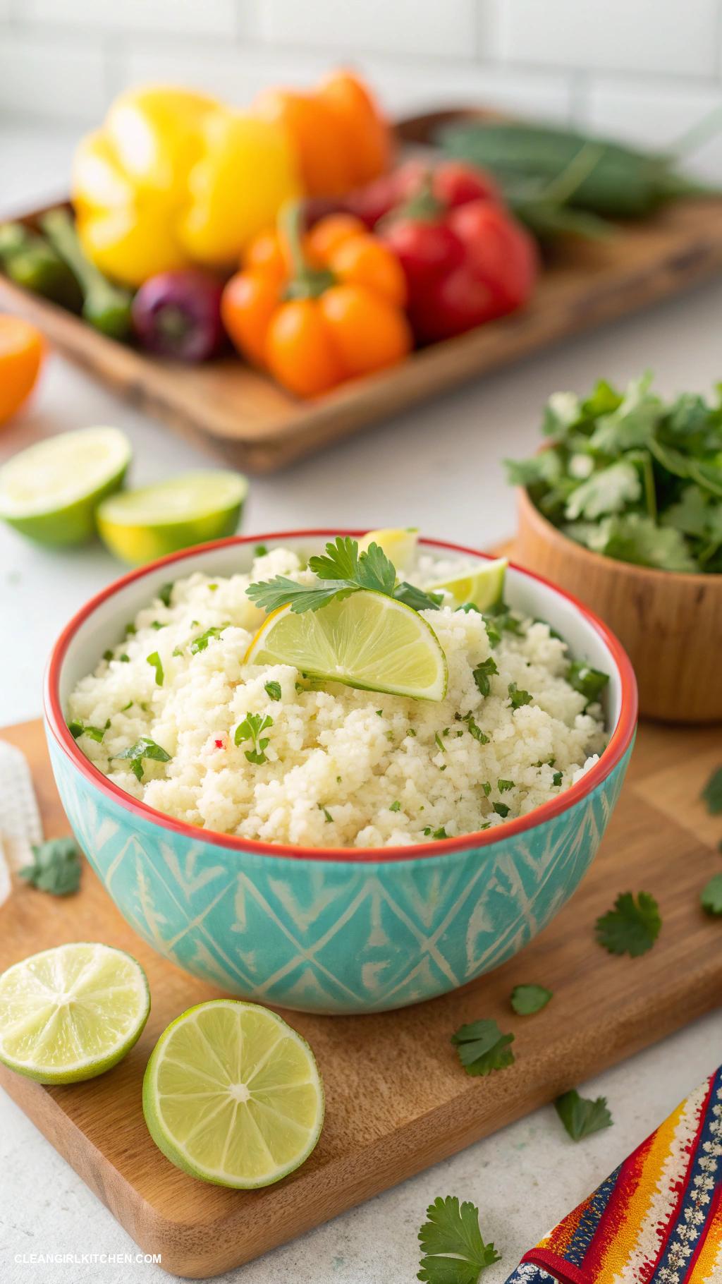 healthy summer meals Cauliflower rice with lime and cilantro