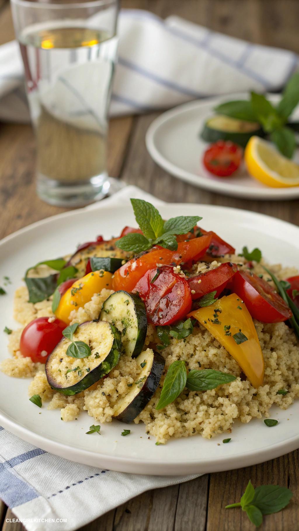 healthy summer meals Quinoa salad with grilled vegetables and herbs
