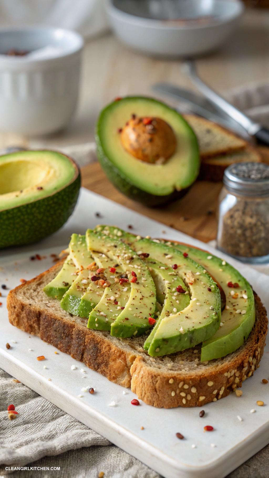 healthy summer snacks Avocado on whole grain toast