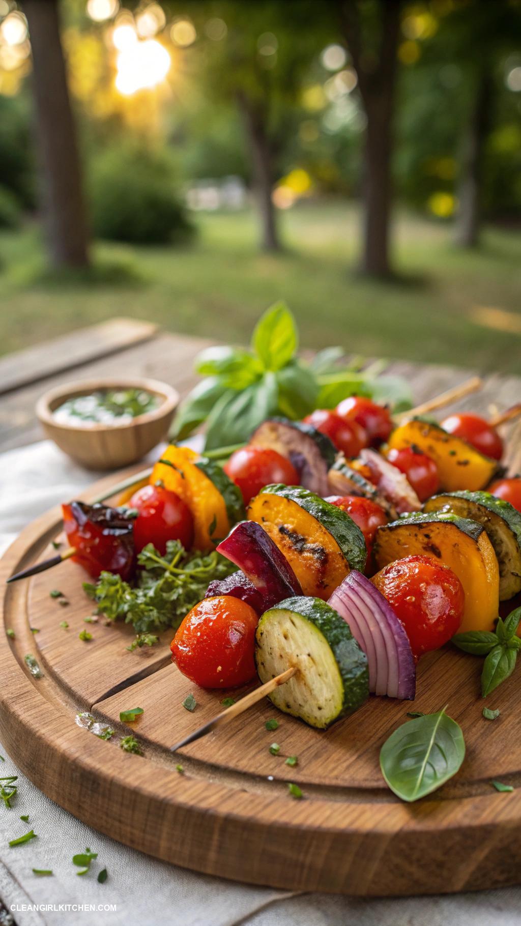healthy veggie side dishes Grilled Vegetable Skewers with Herbs