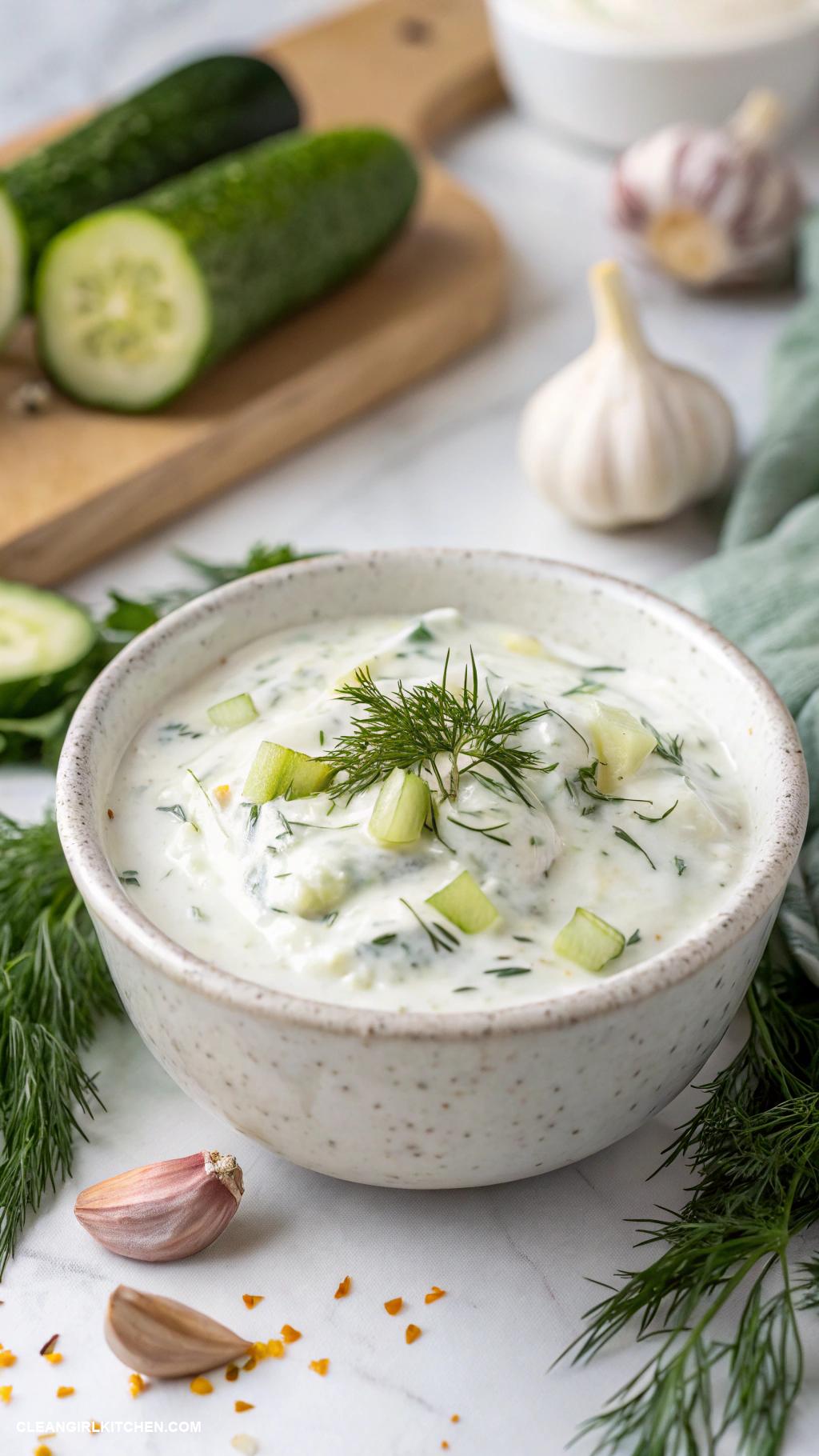 greek yogurt recipes Greek Yogurt Tzatziki Sauce for Grilled Meat