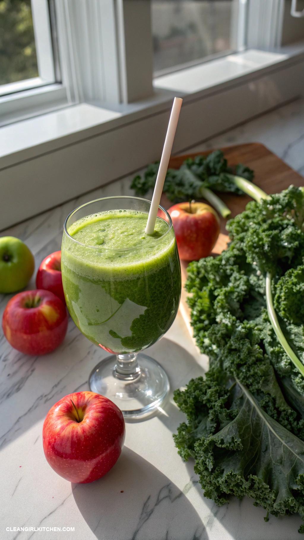 green juice recipes Kale and Apple Juice