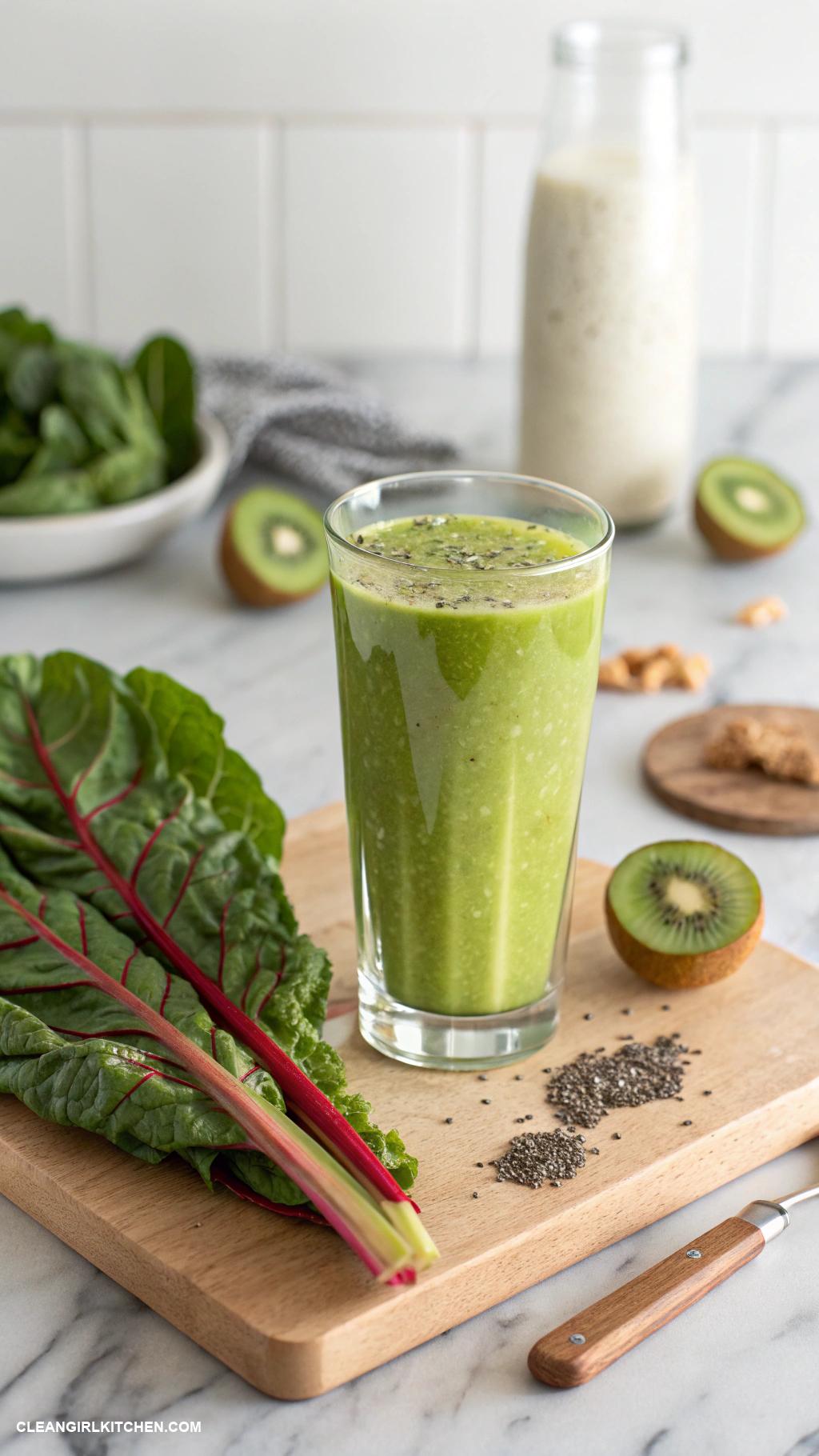 green juice recipes Swiss Chard and Kiwi Juice