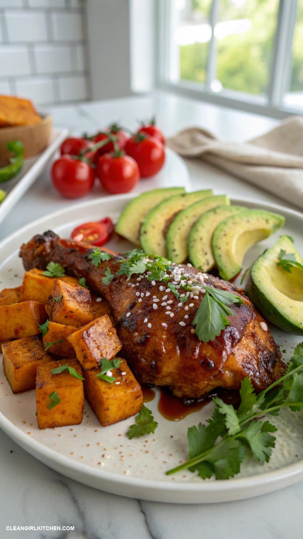 healthy crockpot chicken recipes BBQ Chicken with Sweet Potatoes