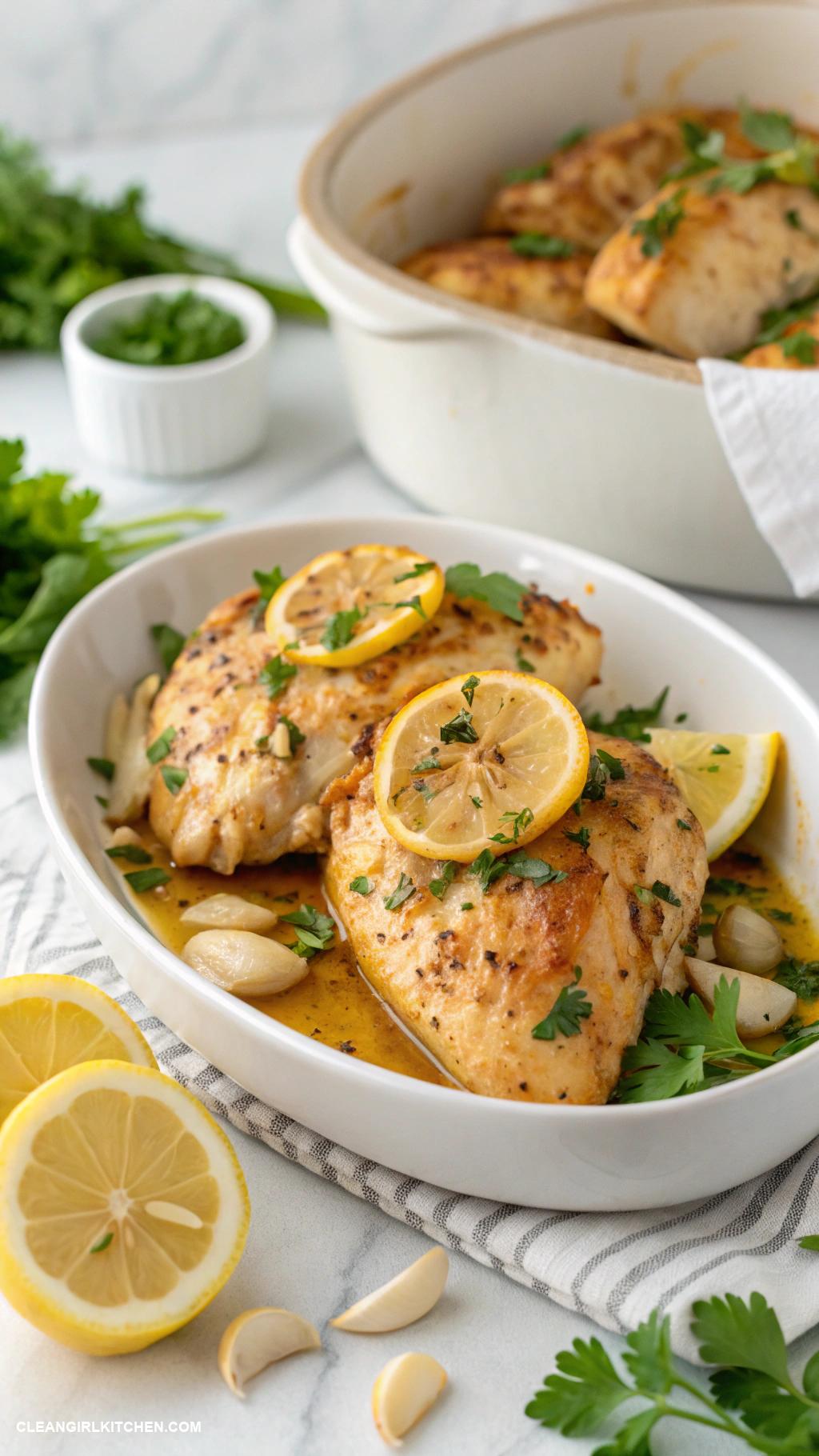 healthy crockpot chicken recipes Crockpot Lemon Garlic Chicken