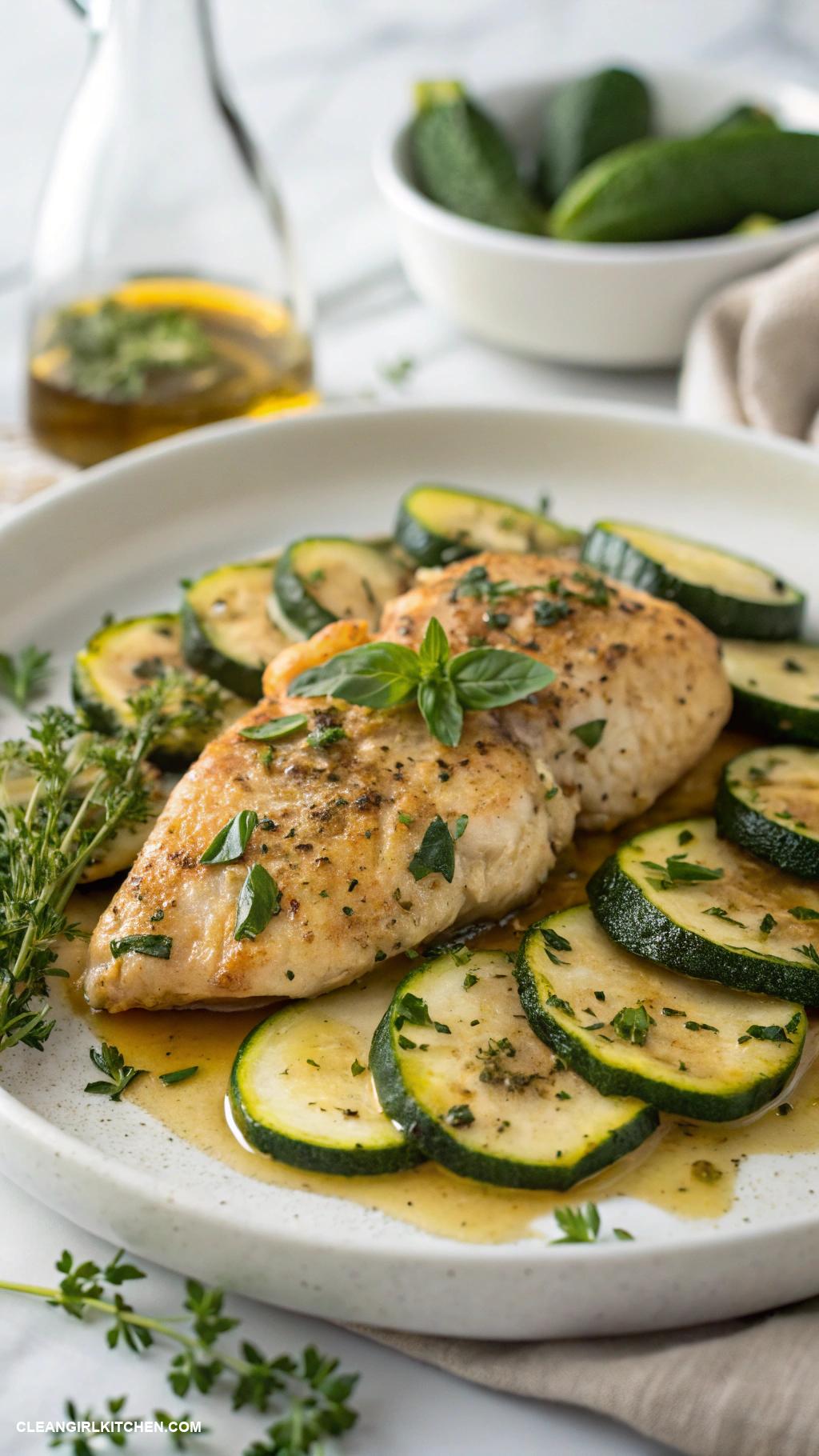 healthy crockpot chicken recipes Italian Herb Chicken with Zucchini