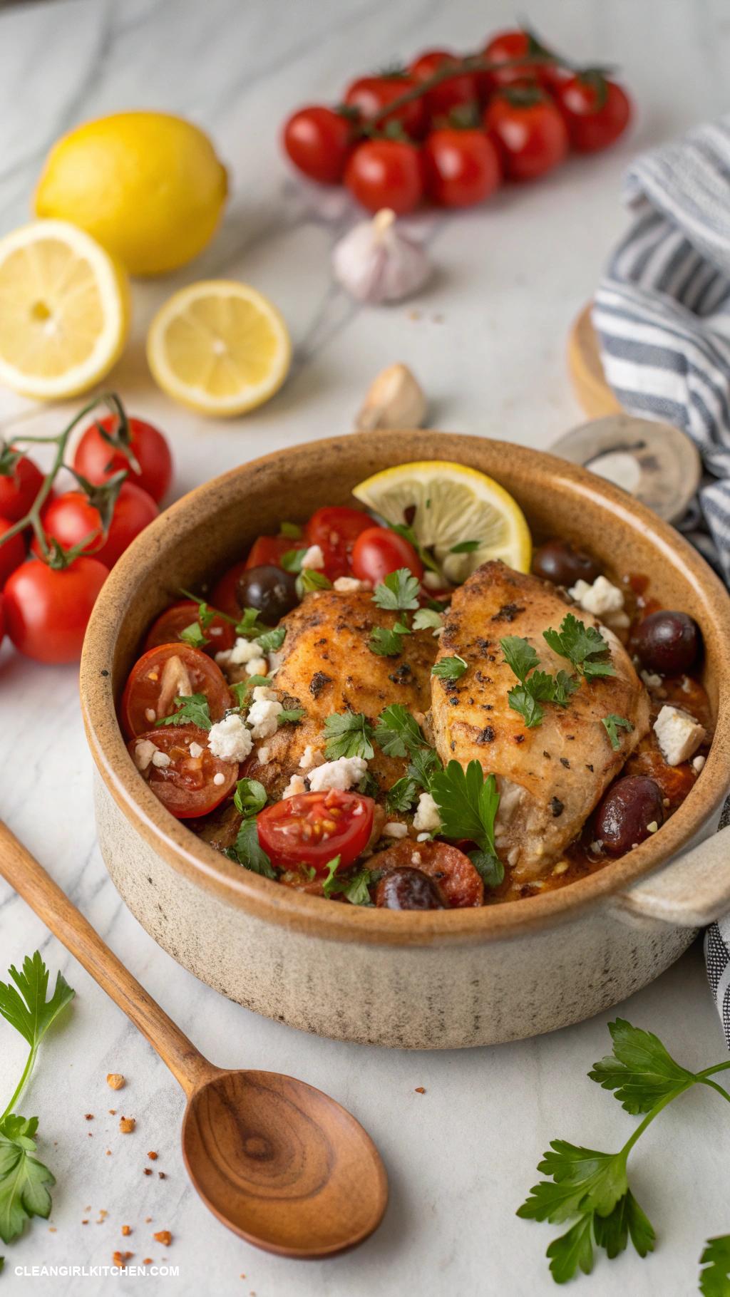 healthy crockpot meals Crockpot Mediterranean Chicken