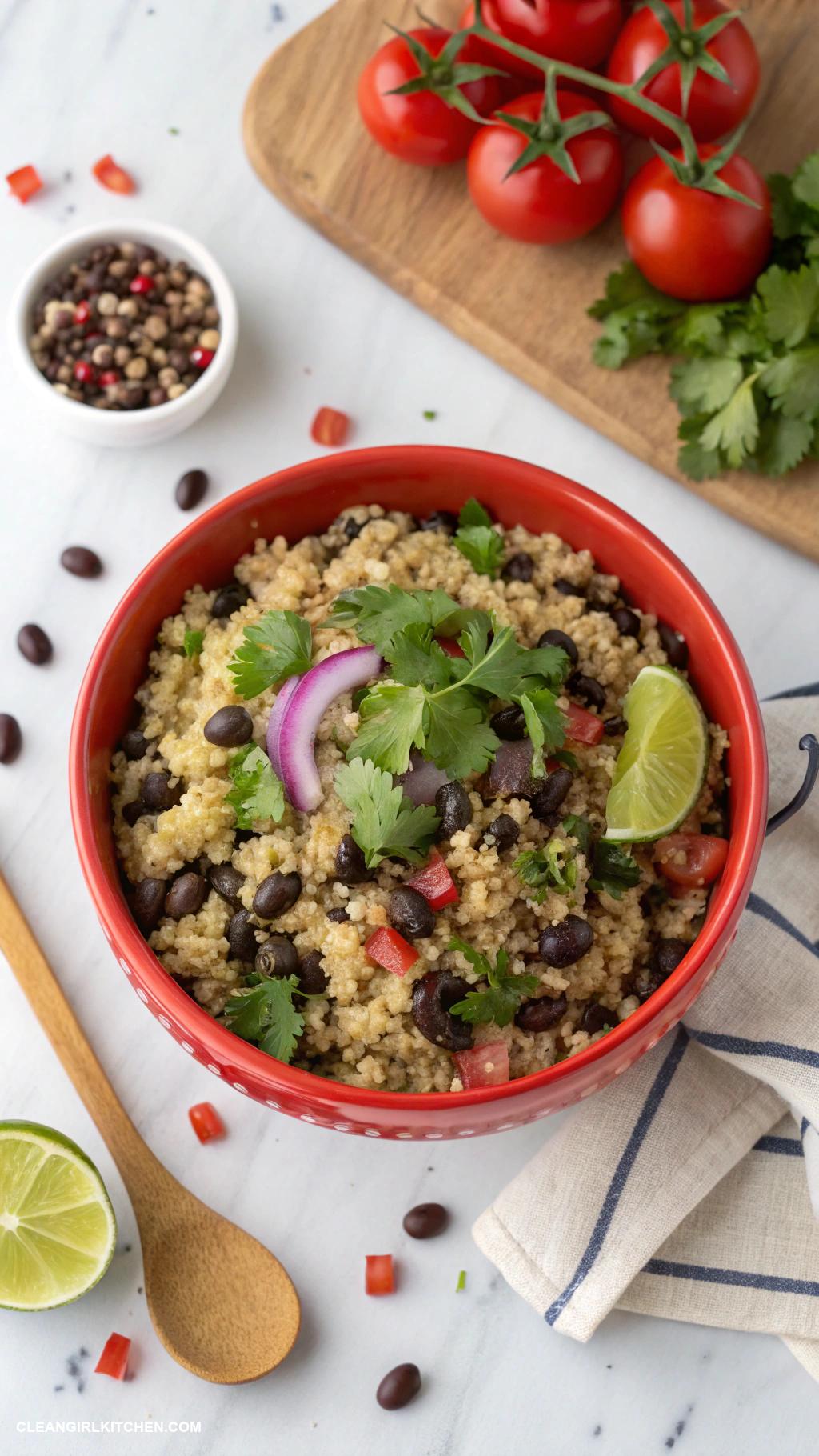 healthy crockpot meals Slow Cooker Quinoa and Black Beans