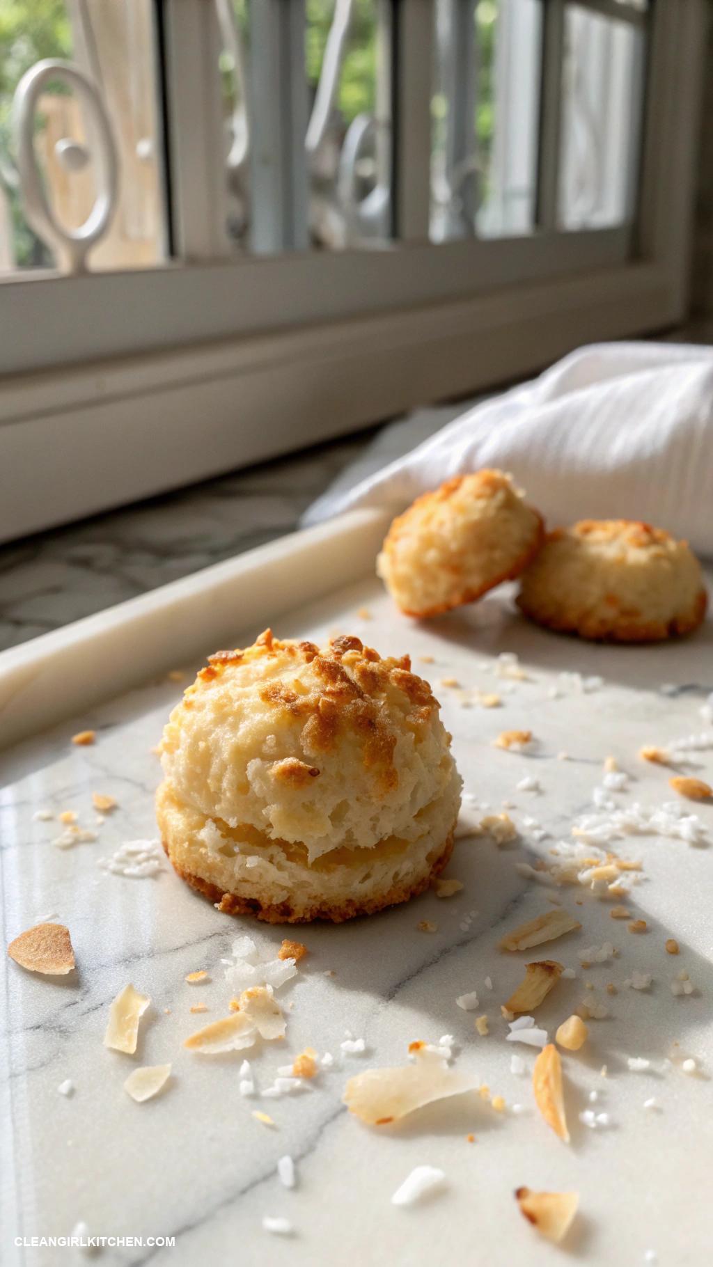 healthy desserts under 100 calories Coconut Macaroons Made with Unsweetened Coconut Flakes