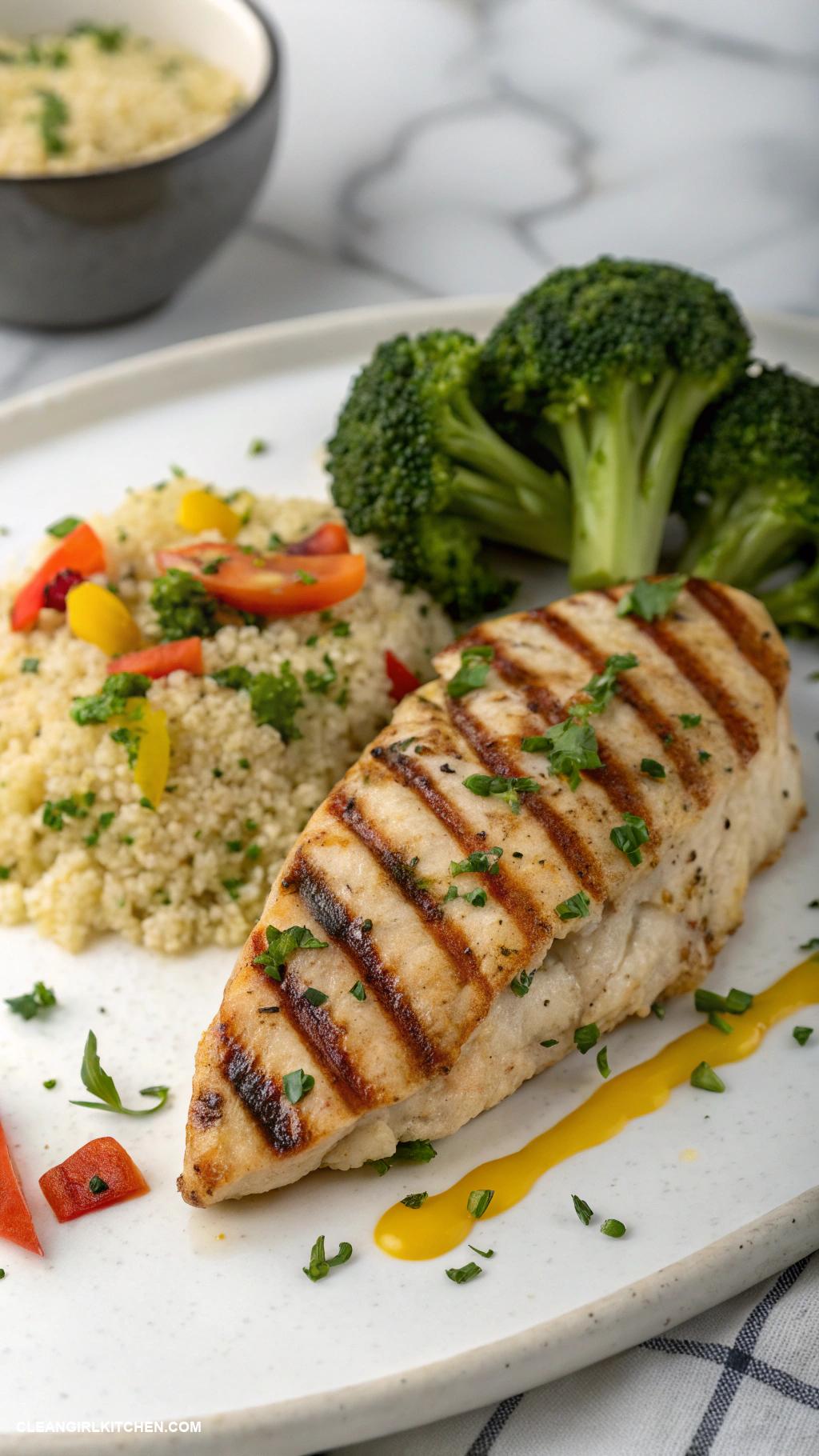 healthy meal prep for the week Grilled Chicken with Quinoa and Steamed Broccoli
