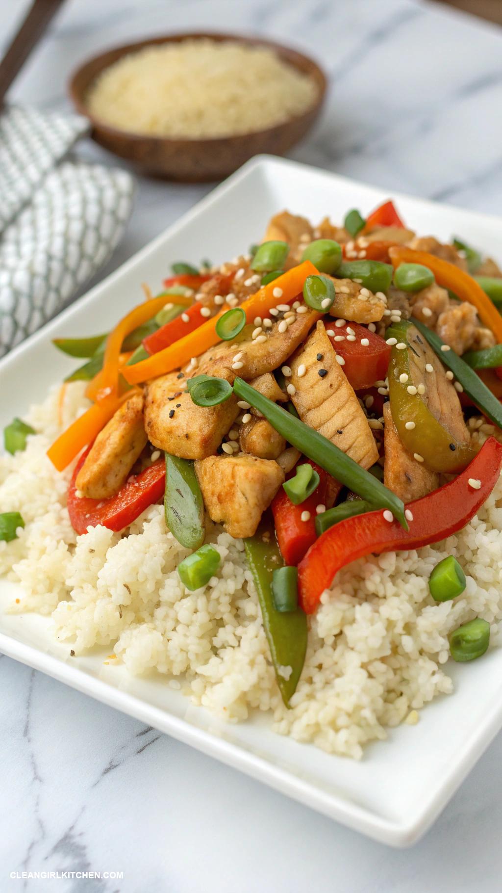 healthy meal prep for the week Turkey and Vegetable Stir Fry with Cauliflower Rice