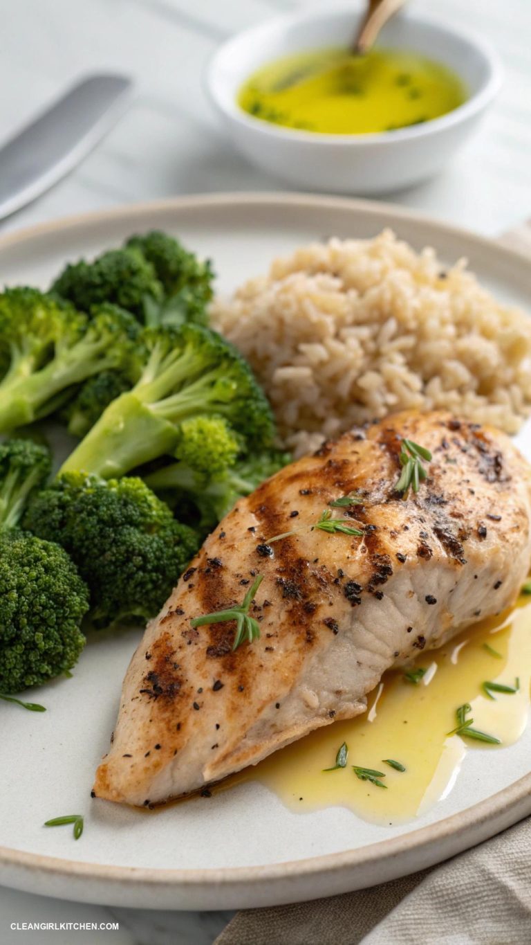 healthy meals Grilled Chicken Breast with Steamed Broccoli and Brown Rice