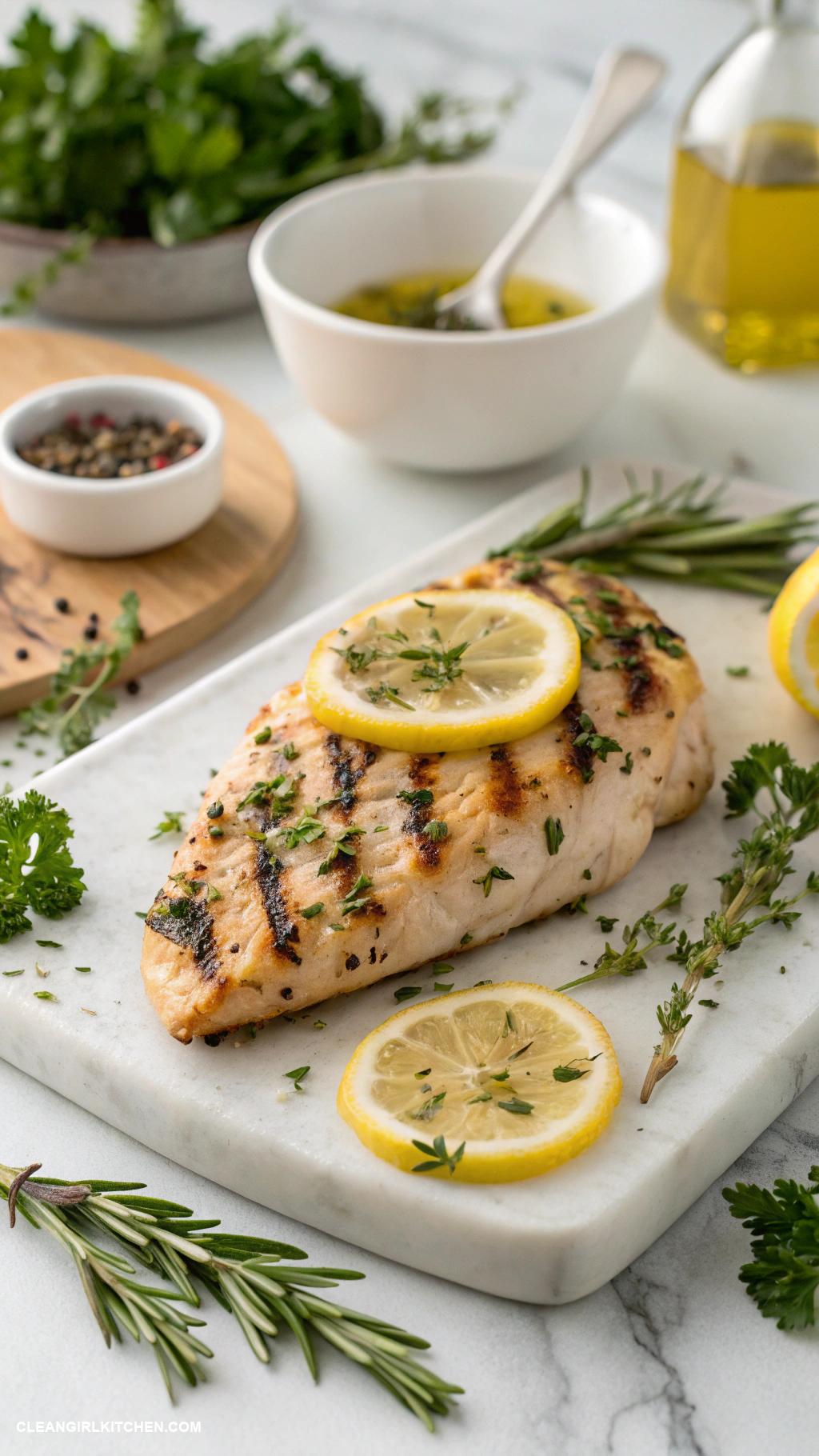 healthy meat recipes Grilled Lemon Herb Chicken