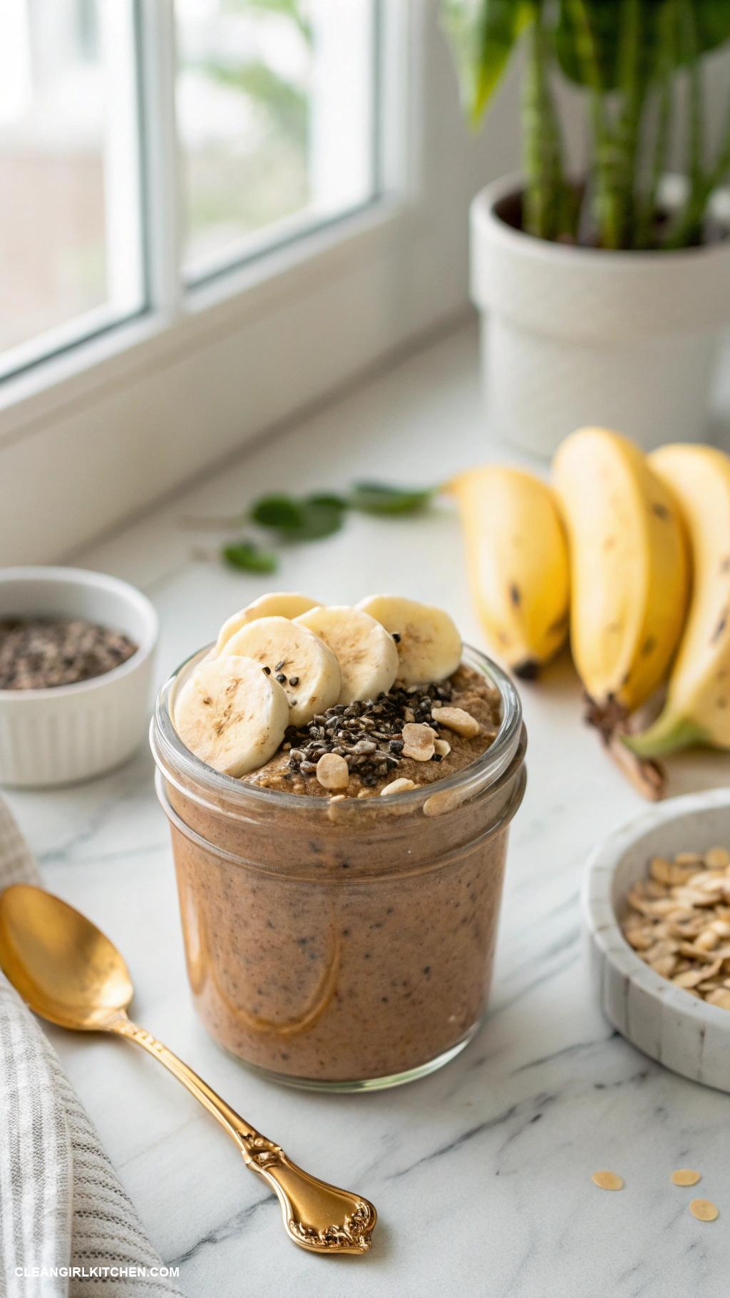 healthy overnight oats Cocoa Peanut Butter Overnight Oats