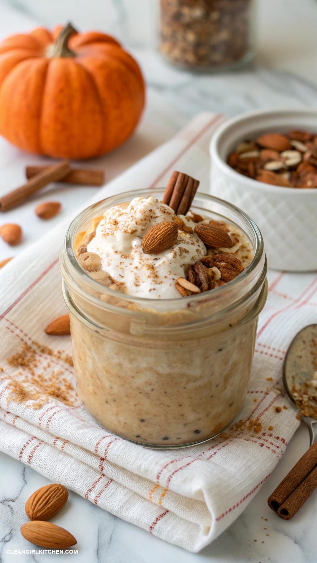healthy overnight oats Pumpkin Spice Overnight Oats