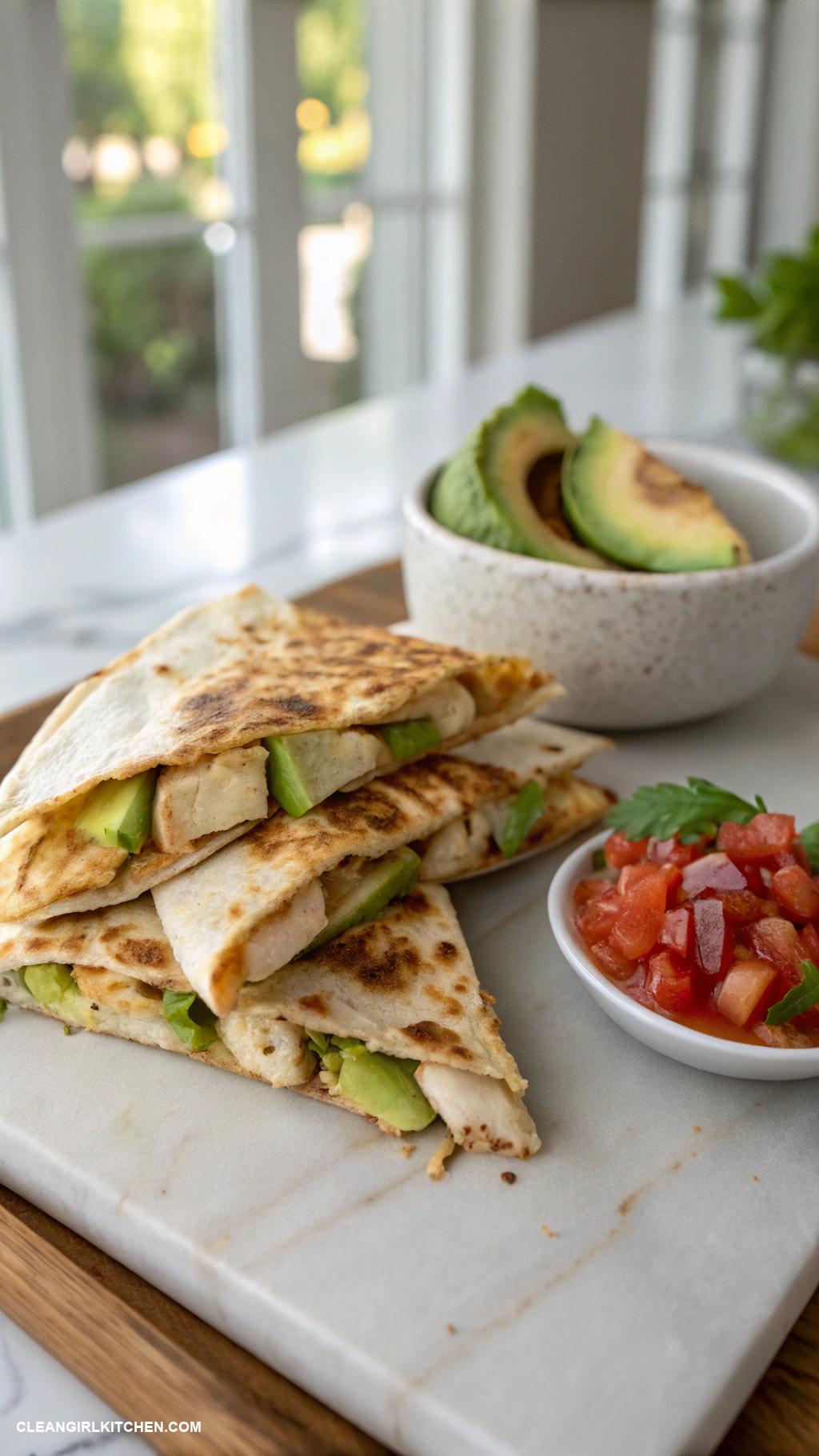 healthy quesadilla ideas Chicken and Avocado Quesadilla