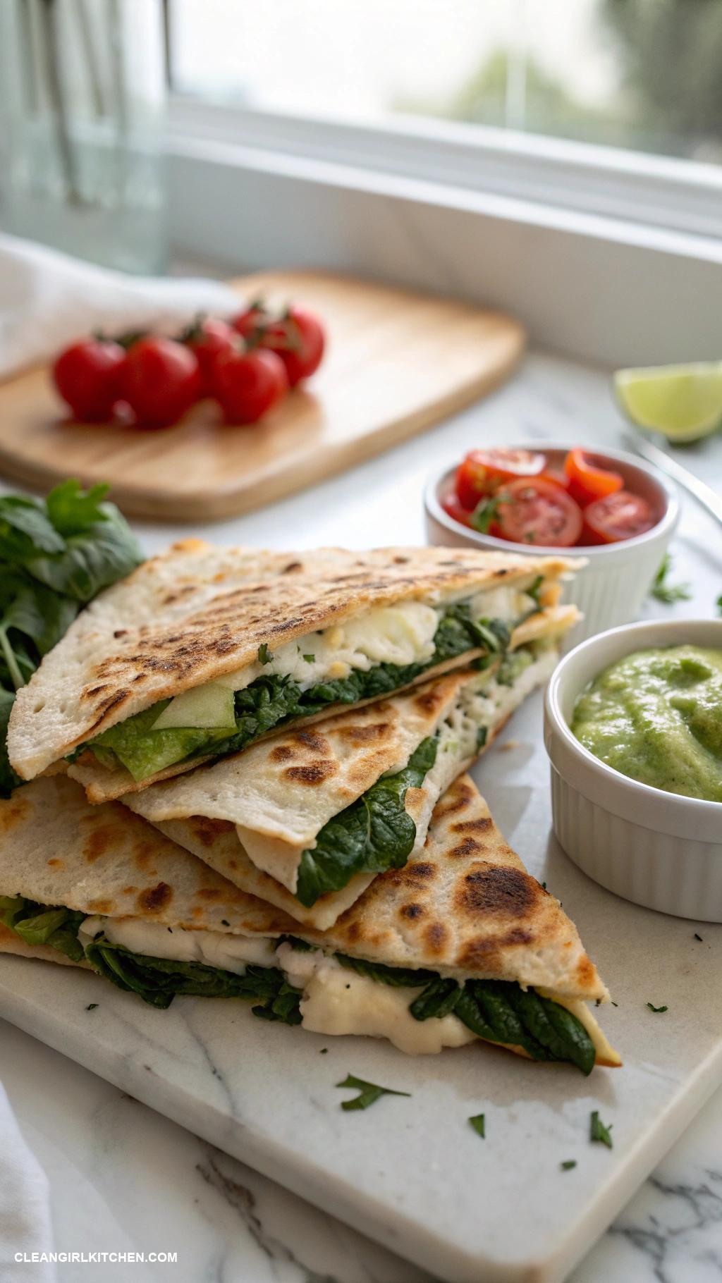 healthy quesadilla ideas Turkey and Spinach Quesadilla