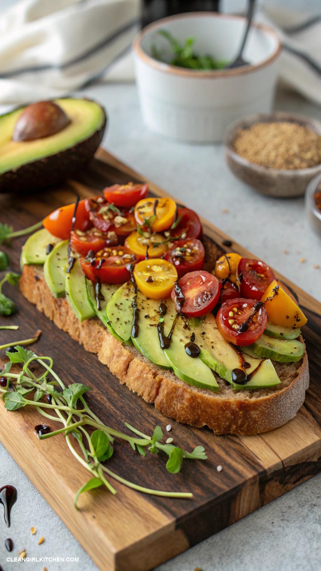 healthy tartine recipes Avocado and Cherry Tomato Tartine