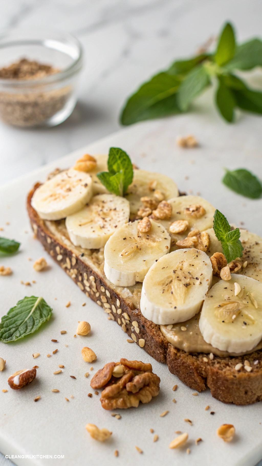 healthy tartine recipes Nut Butter and Banana Tartine