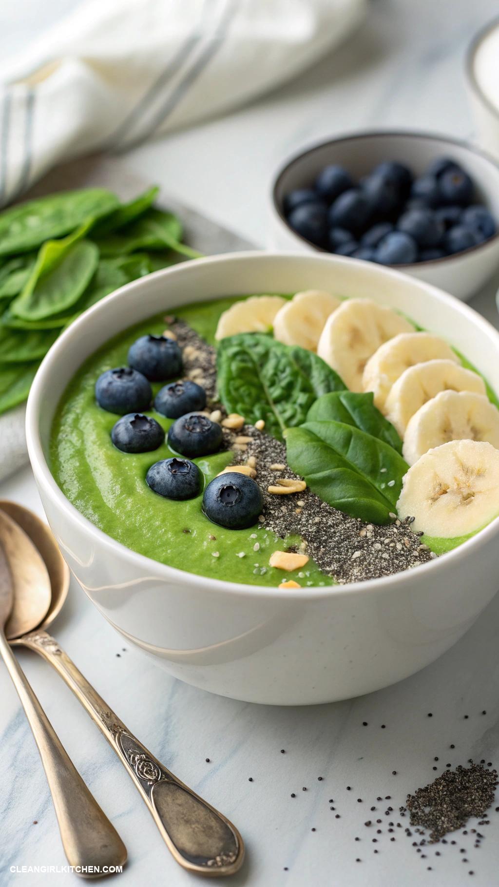 high protein breakfast Smoothie with protein powder spinach and avocado