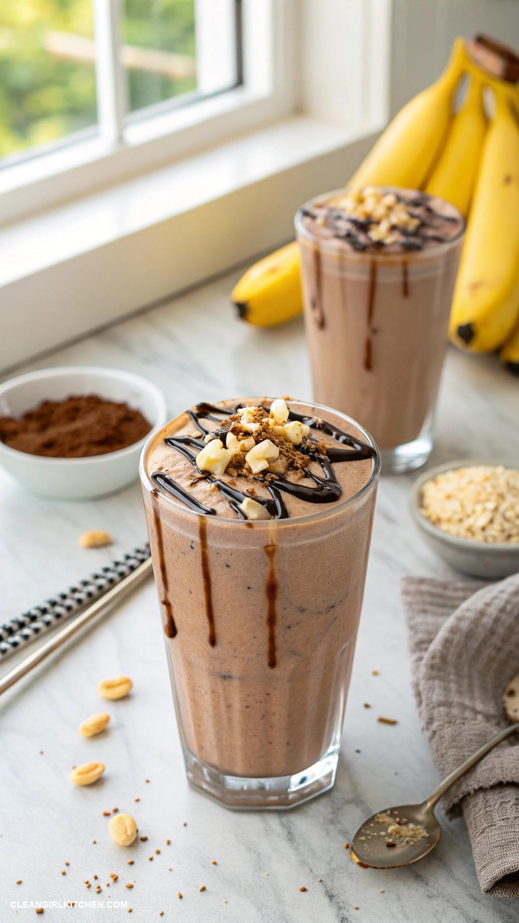 protein smoothies recipes Chocolate Peanut Butter Protein Smoothie