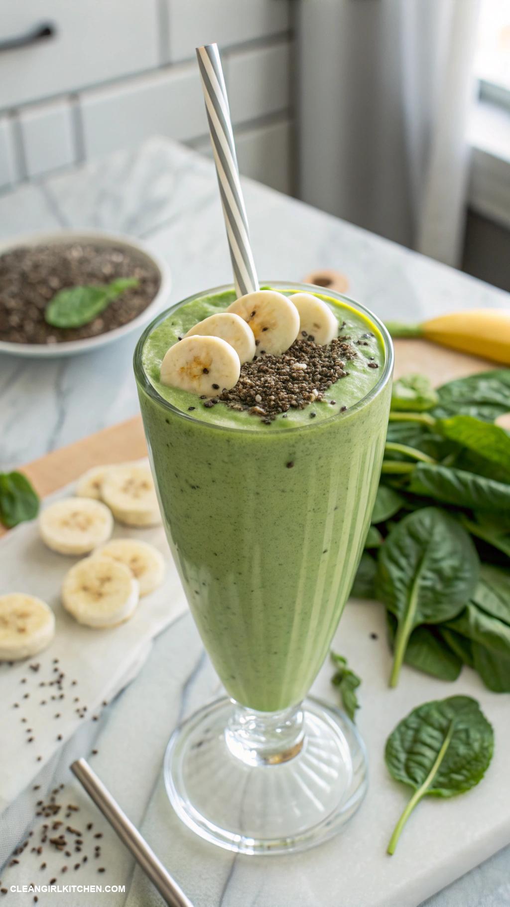 protein smoothies recipes Spinach Banana Protein Smoothie