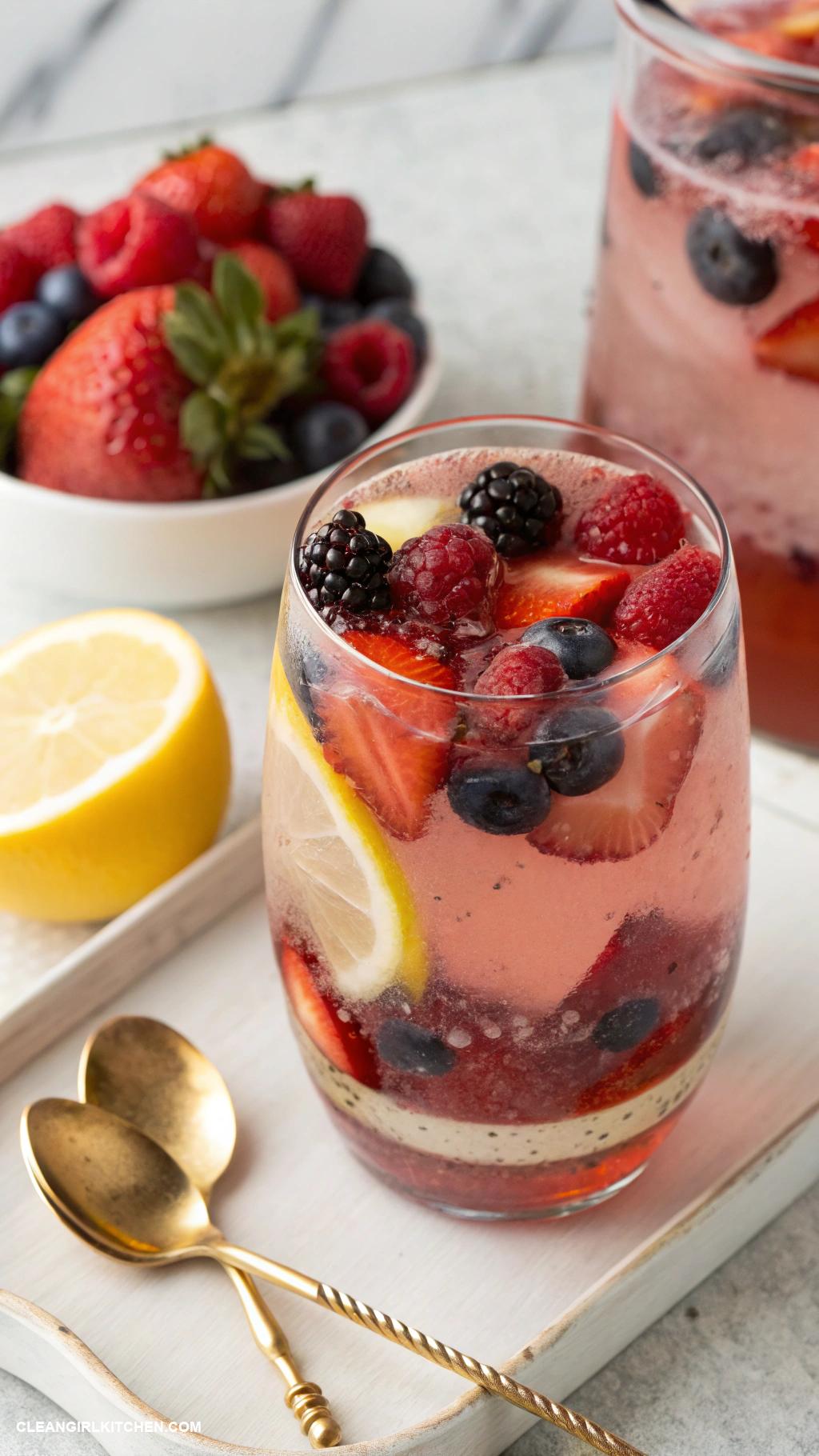 apple cider vinegar detox drinks Berry Bliss Drink 1 tablespoon of apple cider vinegar a handful of mixed berries 1 teaspoon of honey and 8 ounces of water