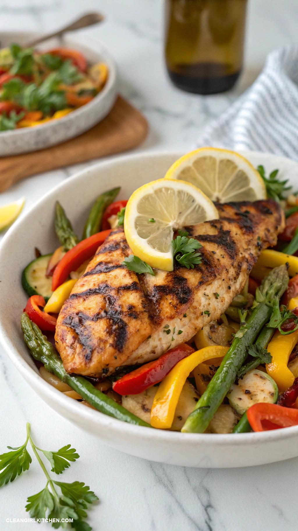 healthy blackstone griddle recipes Grilled Lemon Herb Chicken and Veggies