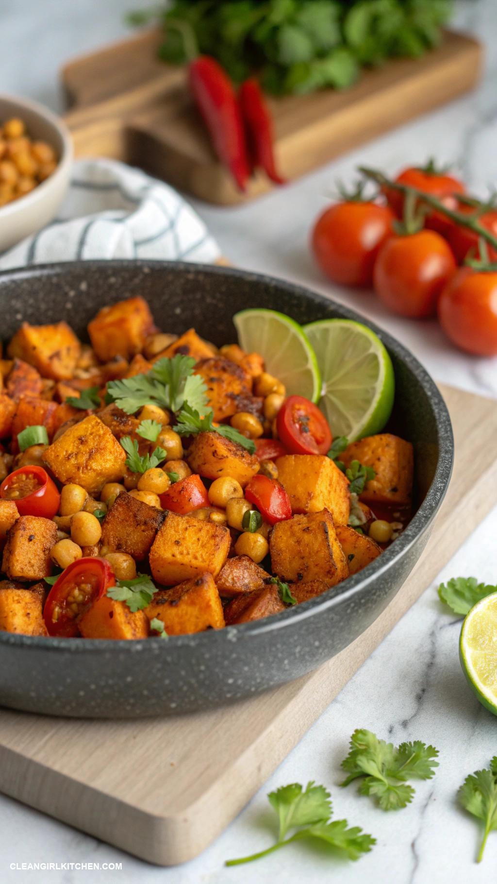 healthy blackstone griddle recipes Sweet Potato and Chickpea Hash
