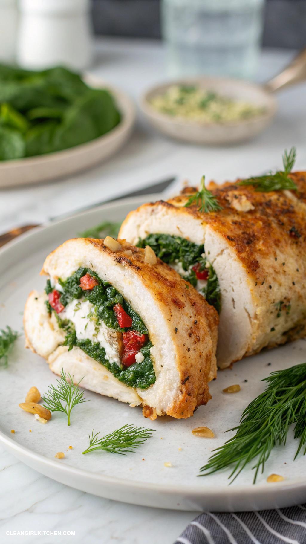 healthy chicken breast recipes Stuffed Chicken Breast with Spinach and Feta