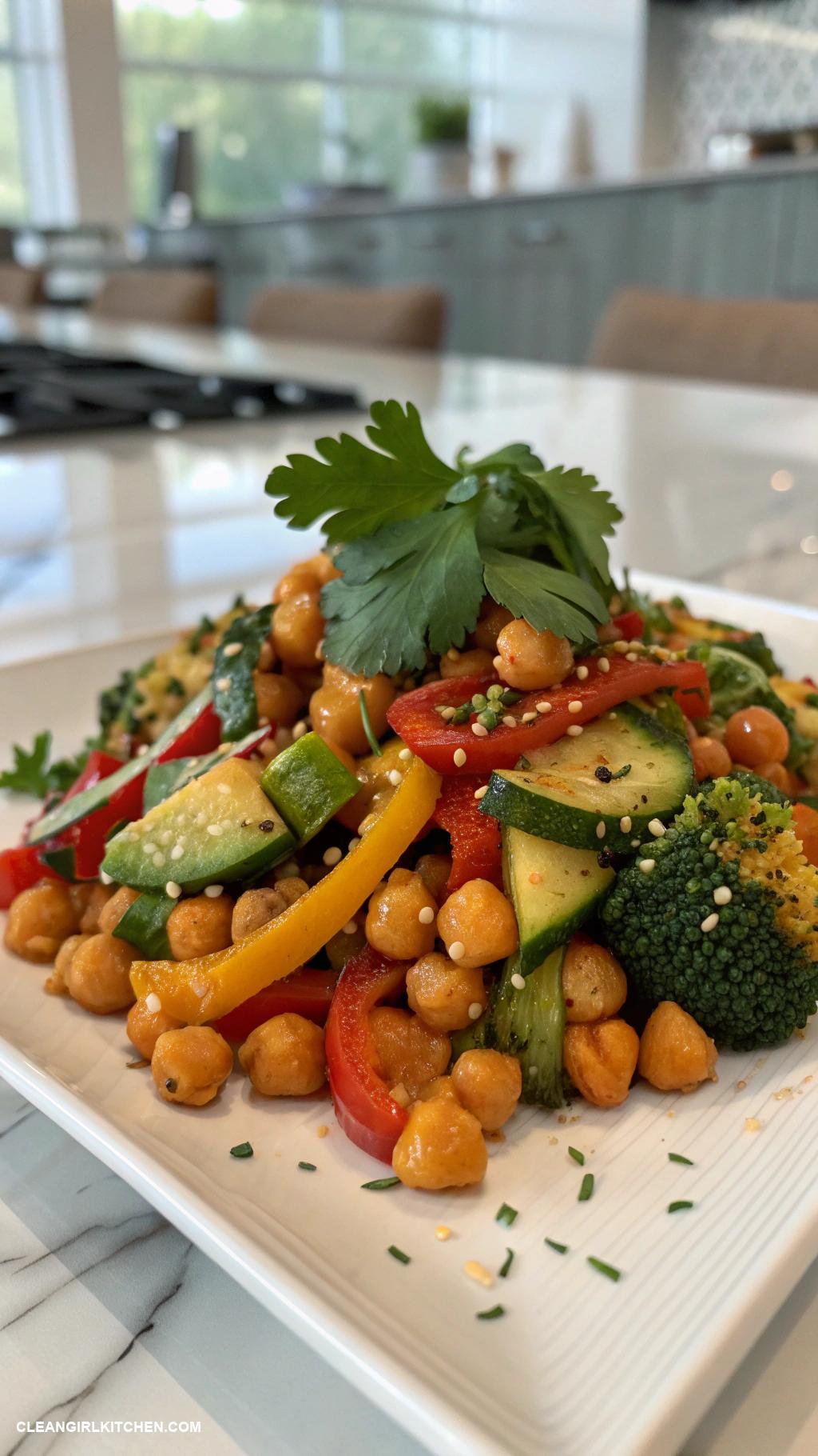 healthy easy recipes Chickpea Stir Fry with Vegetables
