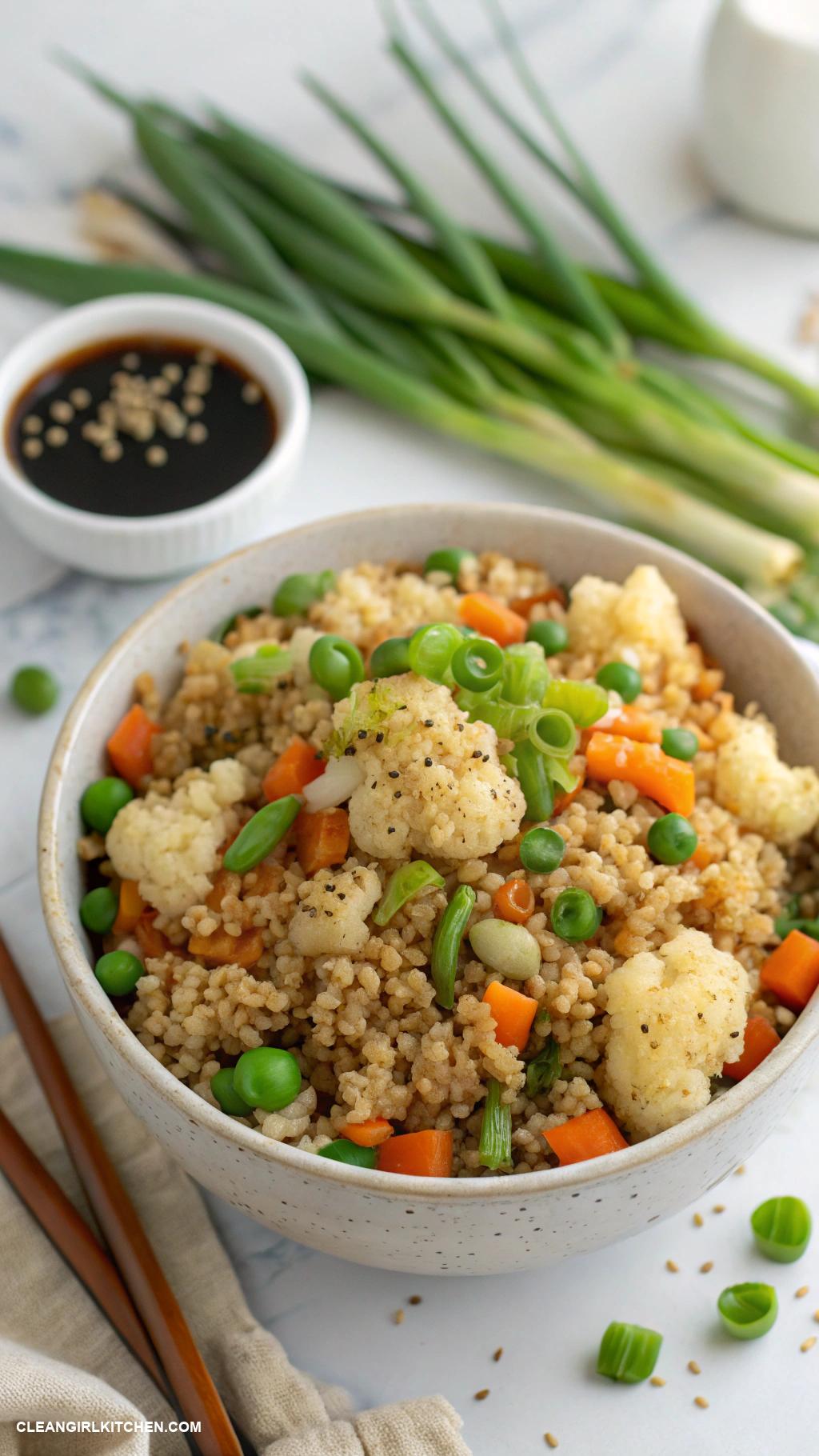 healthy fried brown rice recipes Cauliflower Fried Brown Rice