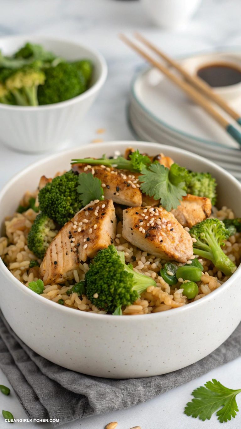healthy fried brown rice recipes Chicken and Broccoli Fried Brown Rice