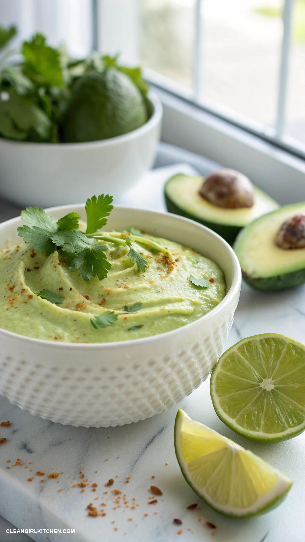 healthy fruit dip Avocado and Lime Dip