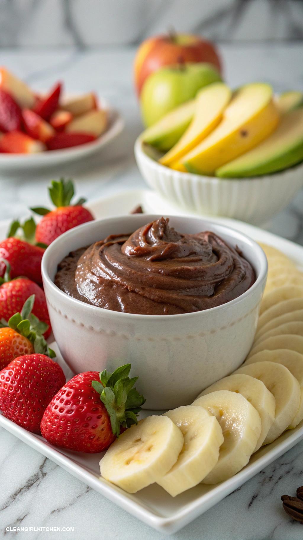 healthy fruit dip Chocolate Avocado Dip