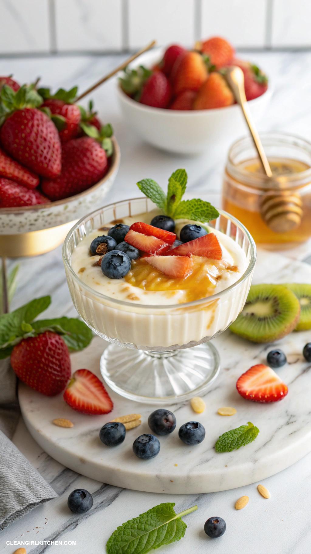 healthy fruit dip Greek Yogurt and Honey Dip