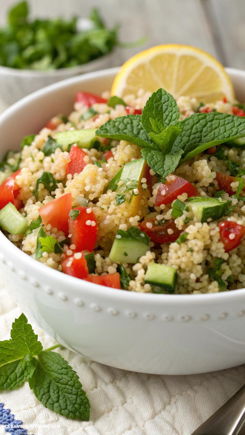 healthy mediterranean meals Quinoa Tabouli Salad